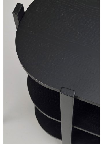 ROWICO Tolsona konsolbord, m. 2 hylder - sort egefinér og eg (140x39)