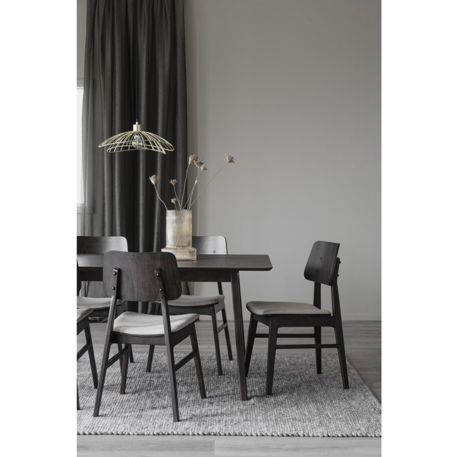 ROWICO Nagano spisebordsstol - beige stof og brun egefiner/egetr