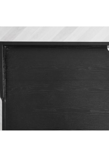 ROWICO Springdale skrivebord - sort asketrsfiner og sort metal (140x55)