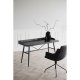 ROWICO Springdale skrivebord - sort asketrsfiner og sort metal (140x55)