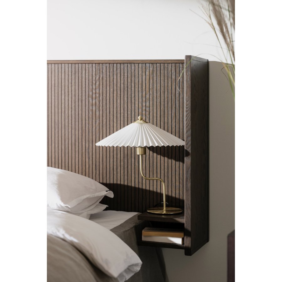 ROWICO Redmond sengegavl, m. 4 hylder - brun egefinér/eg og metal (B:230)