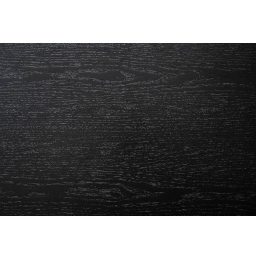 ROWICO Colton sofabord, oval - sort askefinér og sort metal (180x50)