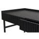 ROWICO Halifax skrivebord, m. 2 skuffer - sort egefinér, eg og metal (120x61)