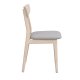 ROWICO Rodham spisebordsstol - lysegr polyester og hvidpigmenteret egetr
