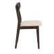 ROWICO Rodham spisebordsstol - beige stof og brun egetr