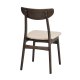 ROWICO Rodham spisebordsstol - beige stof og brun egetr