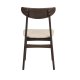 ROWICO Rodham spisebordsstol - beige stof og brun egetr
