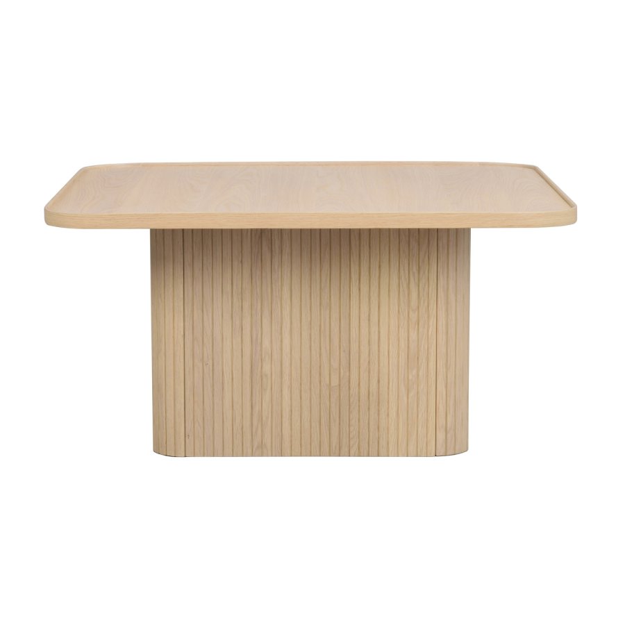 ROWICO Sullivan sofabord, kvadratisk - hvidpigmenteret egetrsfiner og egetr (80x80)