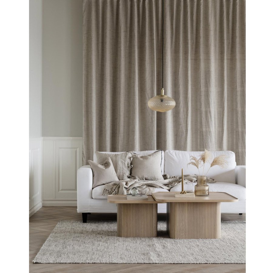 ROWICO Sullivan sofabord, kvadratisk - hvidpigmenteret egetrsfiner og egetr (80x80)