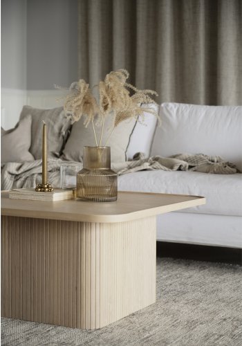 ROWICO Sullivan sofabord, kvadratisk - hvidpigmenteret egetrsfiner og egetr (80x80)