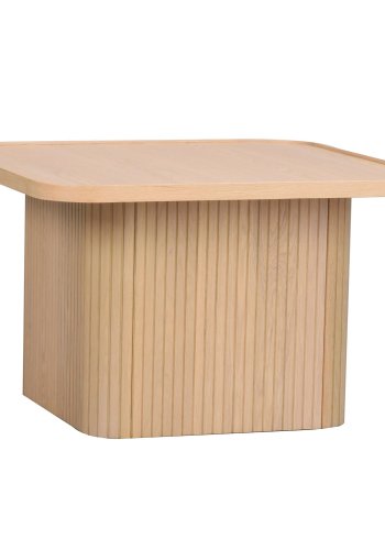 ROWICO Sullivan sofabord, kvadratisk - hvidpigmenteret egetrsfiner og egetr (60x60)