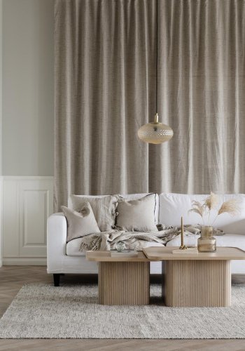 ROWICO Sullivan sofabord, kvadratisk - hvidpigmenteret egetrsfiner og egetr (60x60)