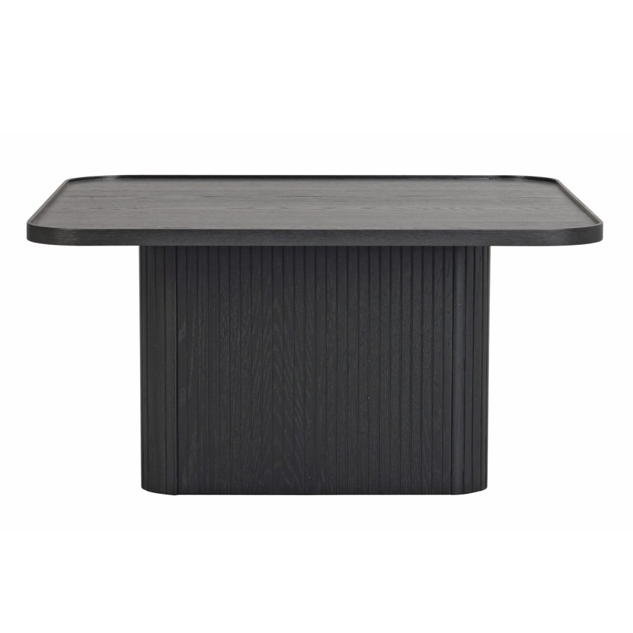 ROWICO Sullivan sofabord, kvadratisk - sort egetrsfiner og egetr (80x80)