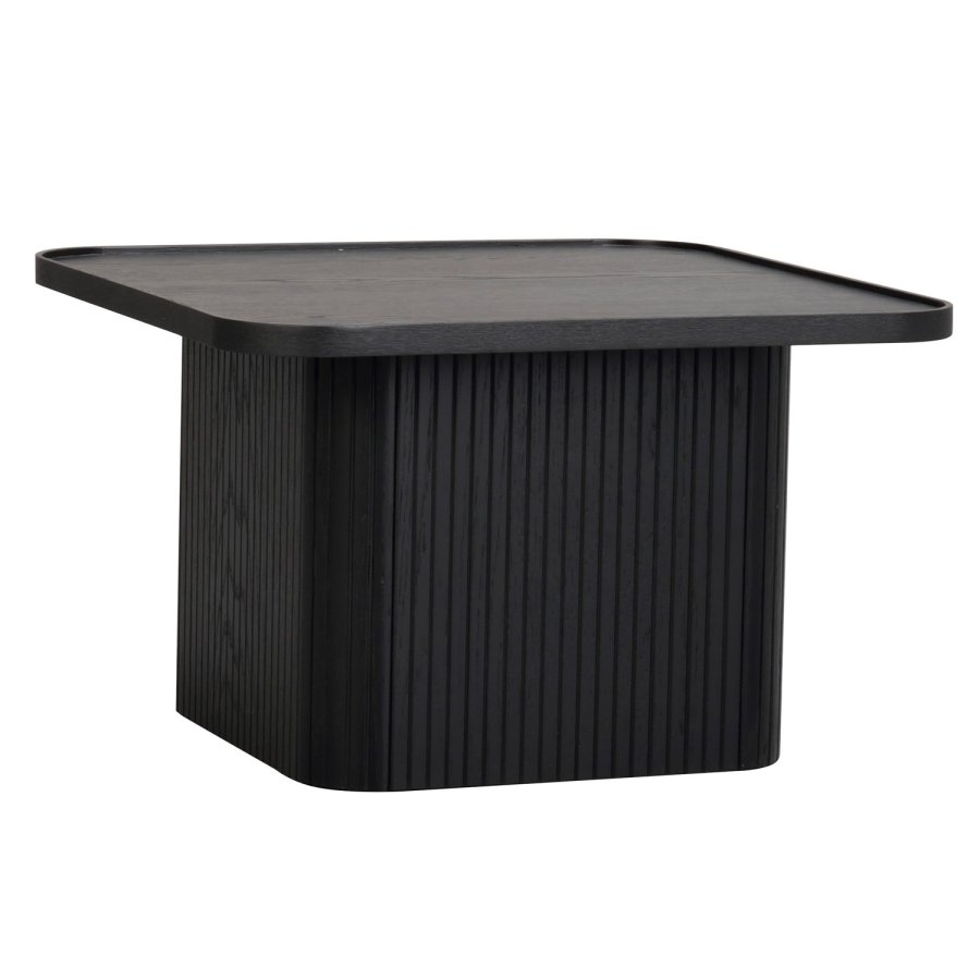 ROWICO Sullivan sofabord, kvadratisk - sort egetrsfiner og egetr (60x60)