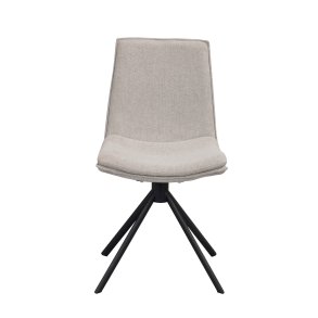 ROWICO Lowell spisebordsstol, m. drejefod - gr polypropylen og sort metal