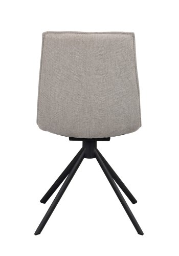 ROWICO Lowell spisebordsstol, m. drejefod - gr polypropylen og sort metal