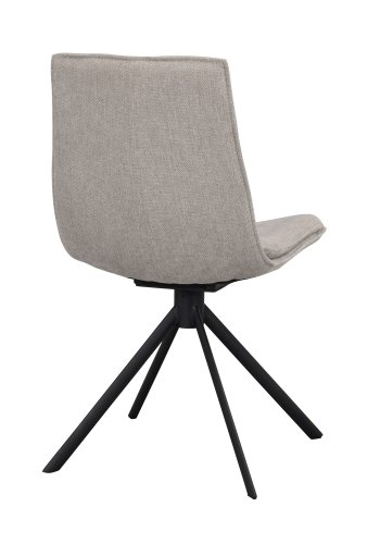 ROWICO Lowell spisebordsstol, m. drejefod - gr polypropylen og sort metal