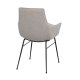 ROWICO Lowell spisebordsstol, m. armln - gr polypropylen og sort metal