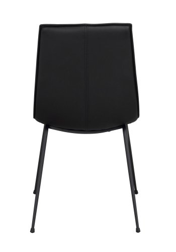 ROWICO Lowell spisebordsstol - sort lder og sort metal