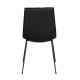 ROWICO Lowell spisebordsstol - sort lder og sort metal