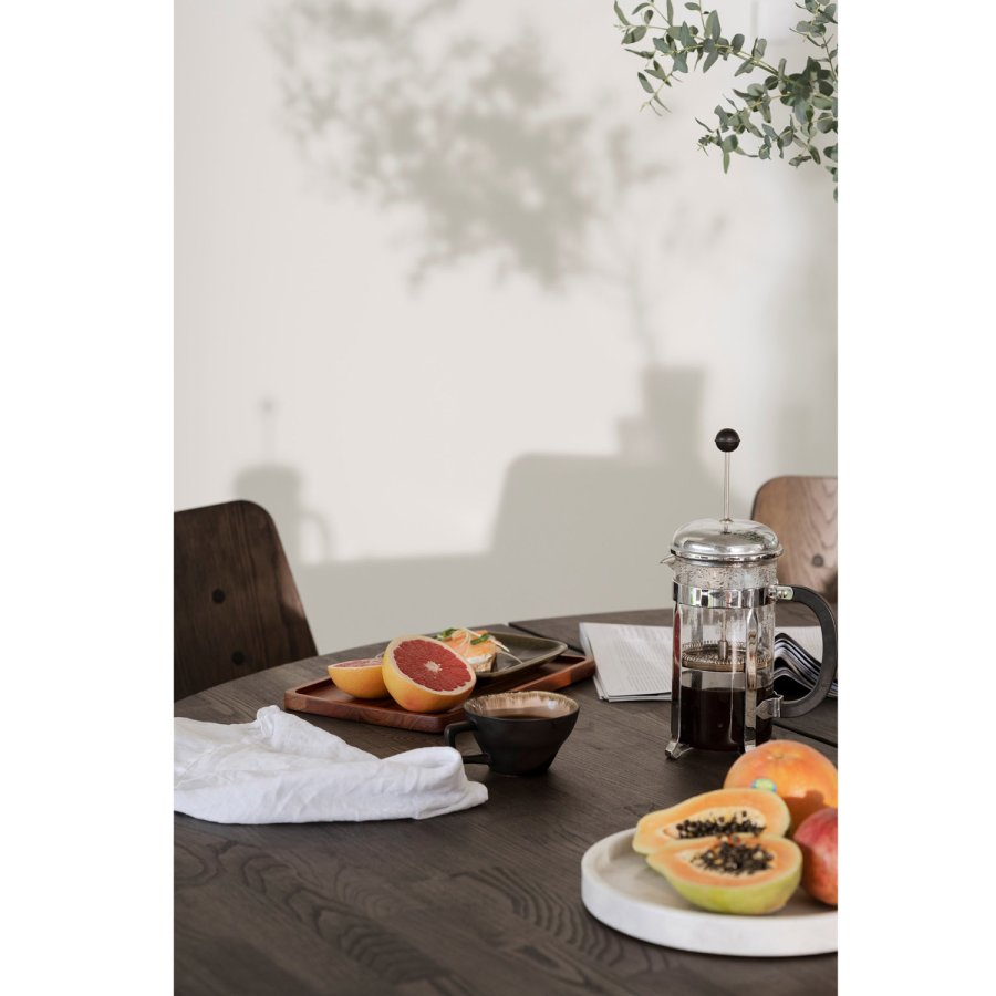 ROWICO Carradale spisebord, rund - brun eg og sort metal (150)