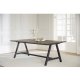 ROWICO Carradale spisebord, m. udtrk - brun eg og sort metal (220x100)