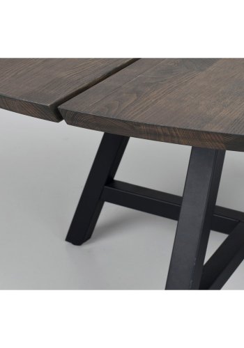ROWICO Carradale spisebord, rund - brun eg og sort metal (150)
