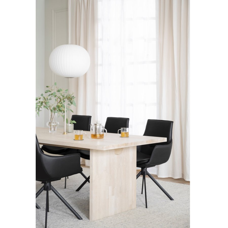 ROWICO Emmett spisebord, rektangulr - hvidpigmenteret eg (240x95)