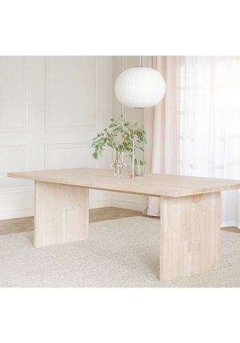 ROWICO Emmett spisebord, rektangulr - hvidpigmenteret eg (240x95)