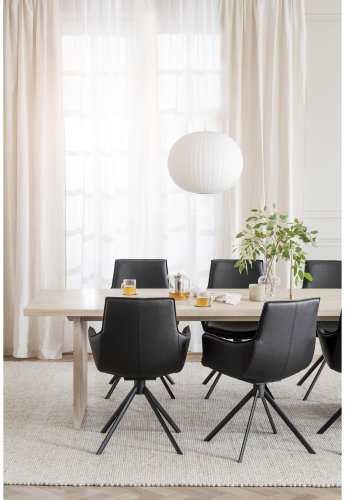 ROWICO Emmett spisebord, rektangulr - hvidpigmenteret eg (240x95)