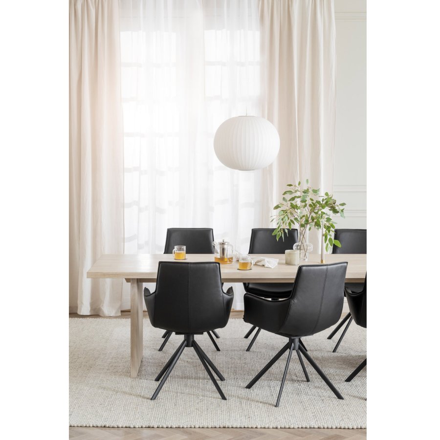 ROWICO Emmett spisebord, rektangulr - hvidpigmenteret eg (240x95)