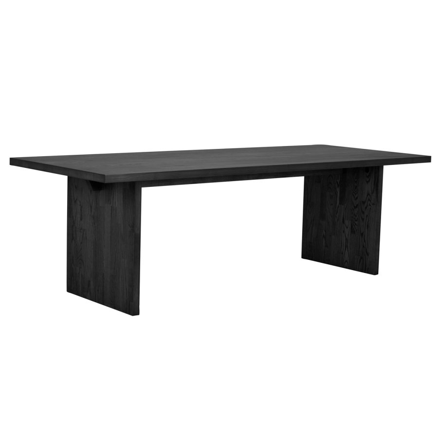 ROWICO Emmett spisebord, rektangulr - sort ask (240x95)