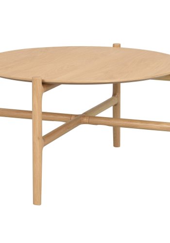 ROWICO Holton sofabord, rund - natur egetrsfiner og egetr