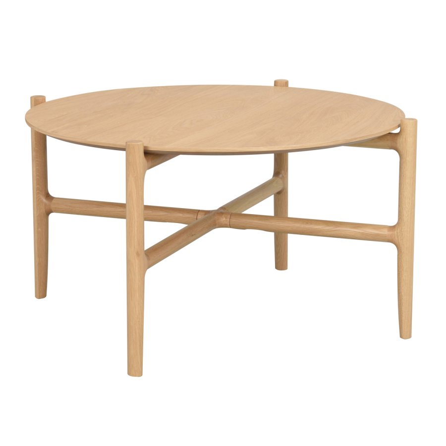 ROWICO Holton sofabord, rund - natur egetrsfiner og egetr
