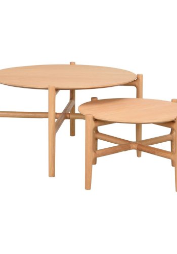 ROWICO Holton sofabord, rund - natur egetrsfiner og egetr