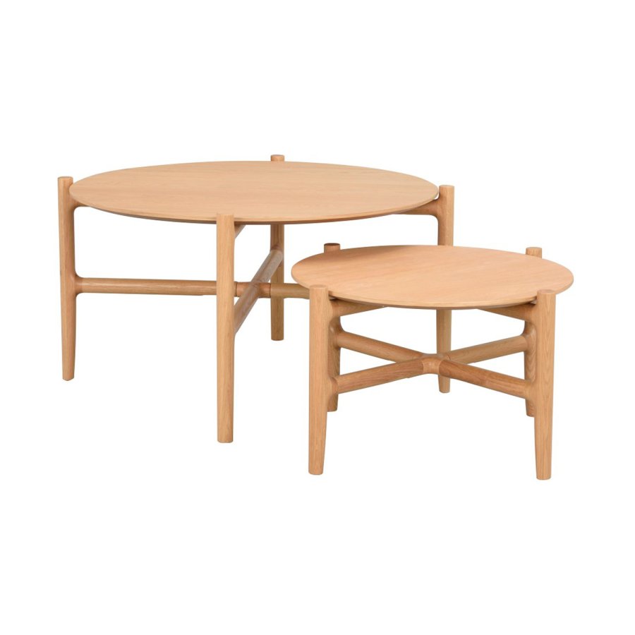 ROWICO Holton sofabord, rund - natur egetrsfiner og egetr