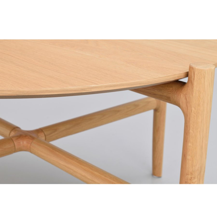 ROWICO Holton sofabord, rund - natur egetrsfiner og egetr