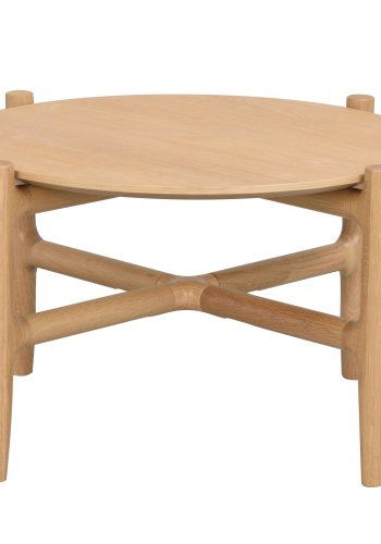 ROWICO Holton sofabord, rund - natur egetrsfiner og egetr