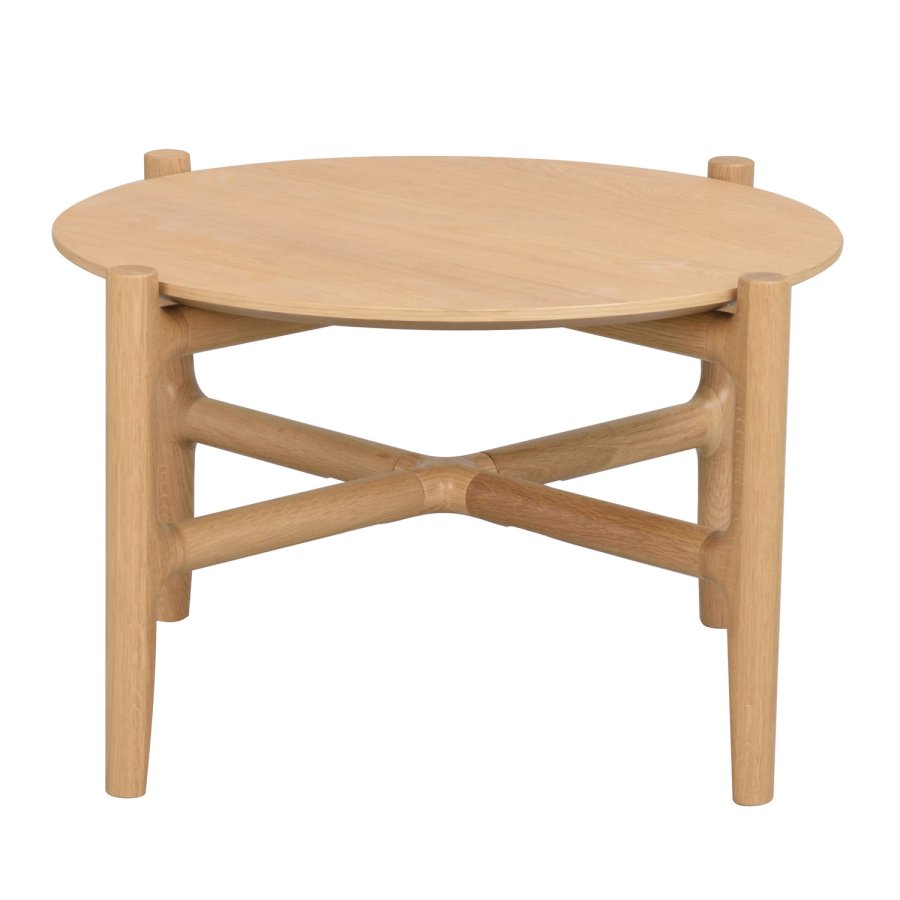 ROWICO Holton sofabord, rund - natur egetrsfiner og egetr