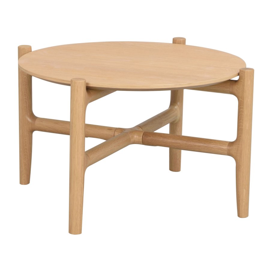 ROWICO Holton sofabord, rund - natur egetrsfiner og egetr