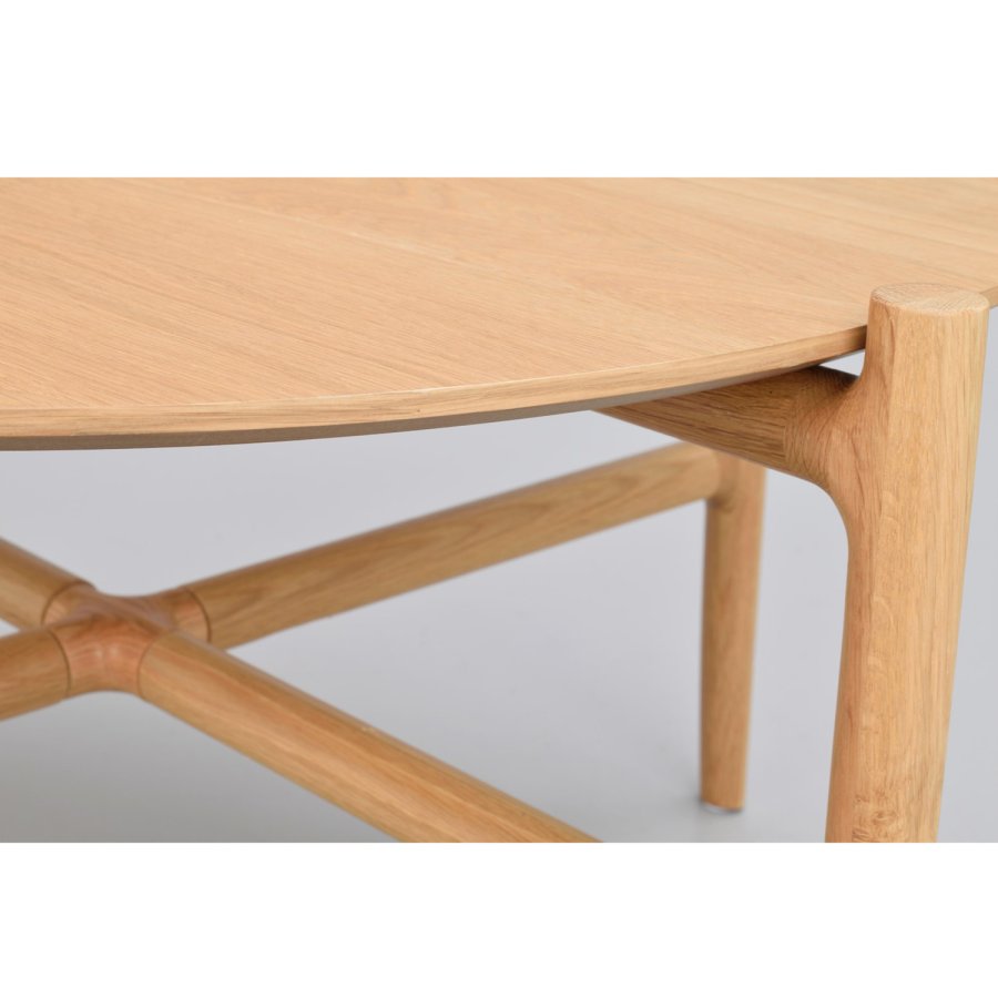 ROWICO Holton sofabord, rund - natur egetrsfiner og egetr