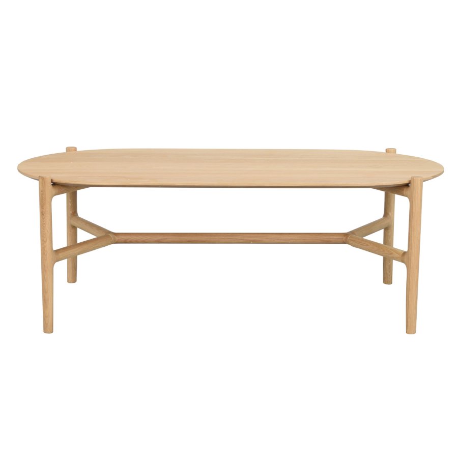 ROWICO Holton sofabord, oval - natur egetrsfiner og egetr (130x65)