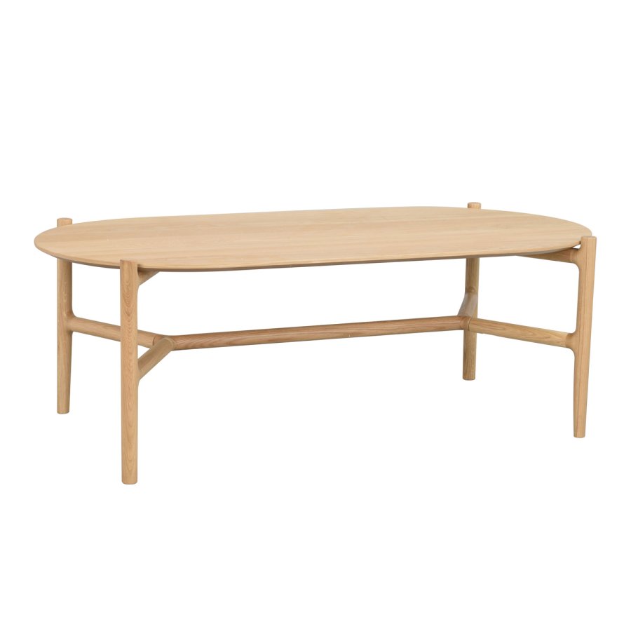 ROWICO Holton sofabord, oval - natur egetrsfiner og egetr (130x65)