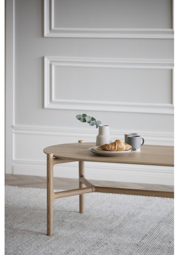 ROWICO Holton sofabord, oval - natur egetrsfiner og egetr (130x65)