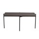 ROWICO Shelton sofabord - brun asketr og sort metal (95x50)