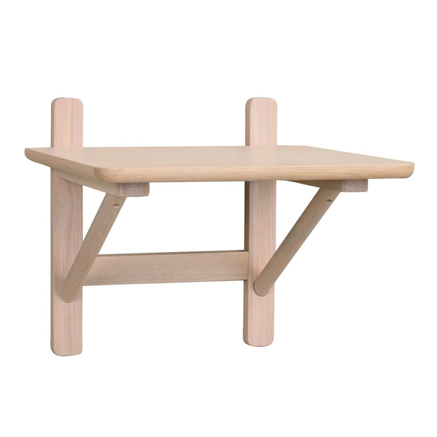 ROWICO Camrose sengebord, vghngt - hvidpigmenteret egefinér og eg (40x40)