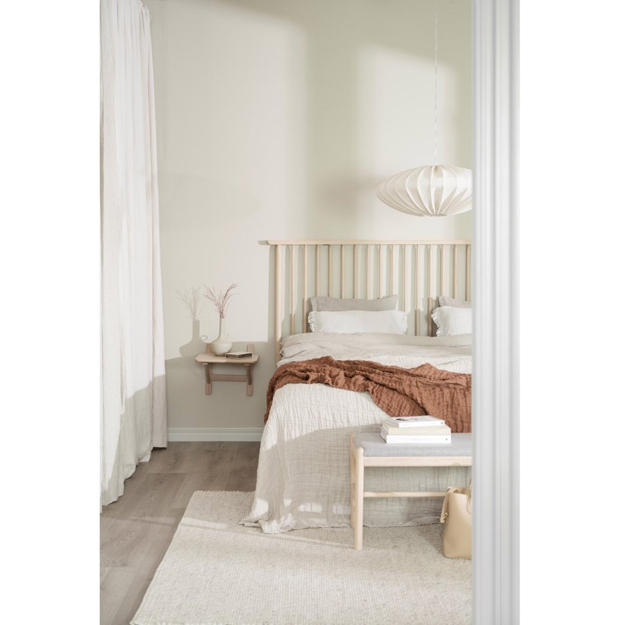 ROWICO Camrose sengebord, vghngt - hvidpigmenteret egefinér og eg (40x40)