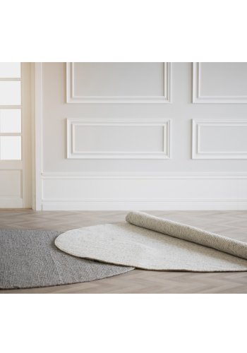 ROWICO Auckland gulvtppe, rund - natur uld (250)
