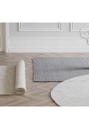 ROWICO Auckland gulvtppe - gr uld (240x340)