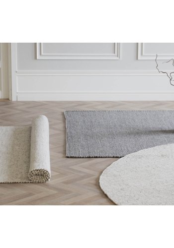 ROWICO Auckland gulvtppe - gr uld (300x400)